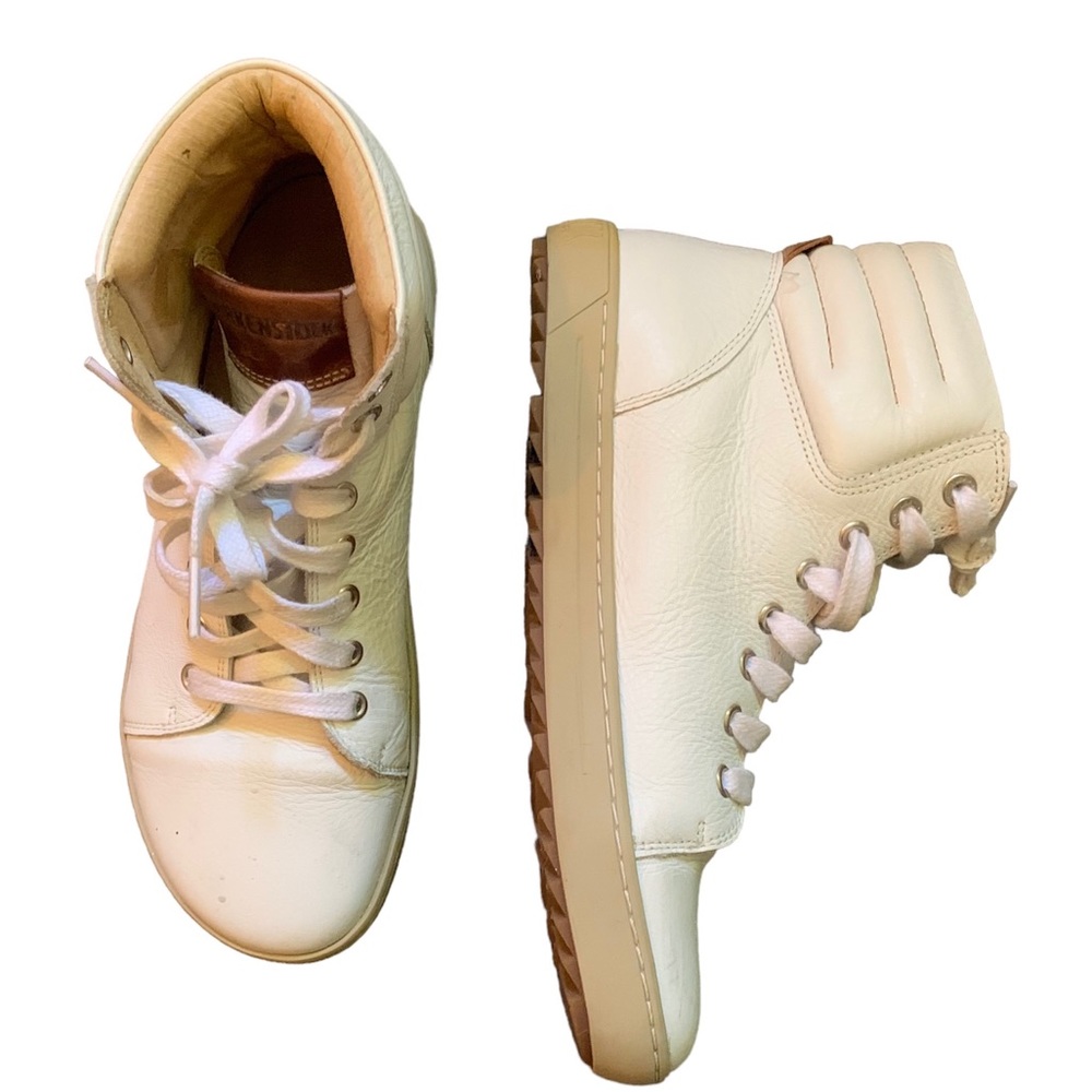 Birkenstock White HighTop Leather Sneaker Size 37 (6.5-7 US)